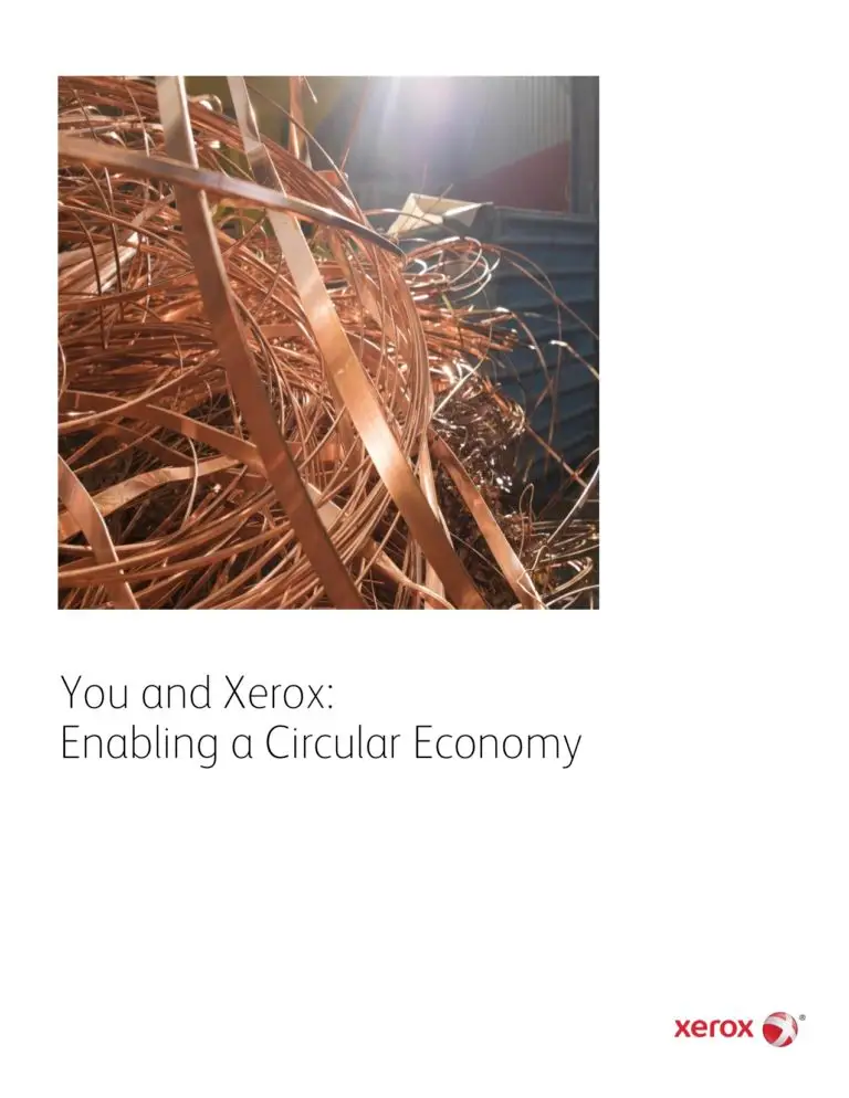 Enabling A Circular Economy, Go Green, Recycle, Xerox, Environment, Alliance Document Technologies