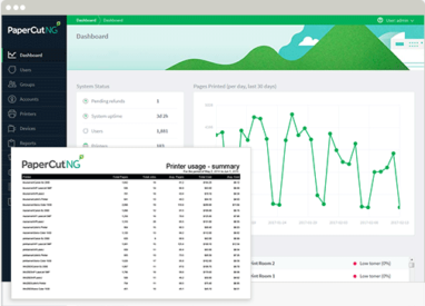 Admin Interface Reports, Papercut MF, Alliance Document Technologies, Elko, Nevada, NV, Ruby Mountains