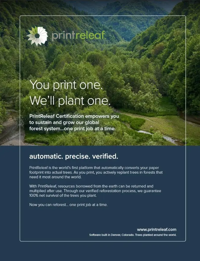 Full Brochure Cover, PrintReleaf, Alliance Document Technologies