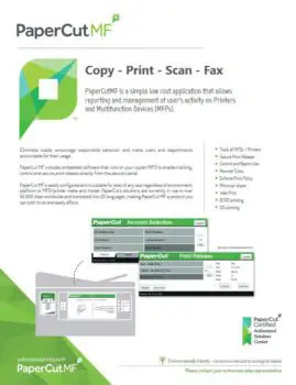 Papercut, Mf, Ecoprintq, Alliance Document Technologies