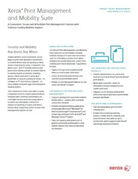 Mobility Suite, mobile print, Xerox, Alliance Document Technologies